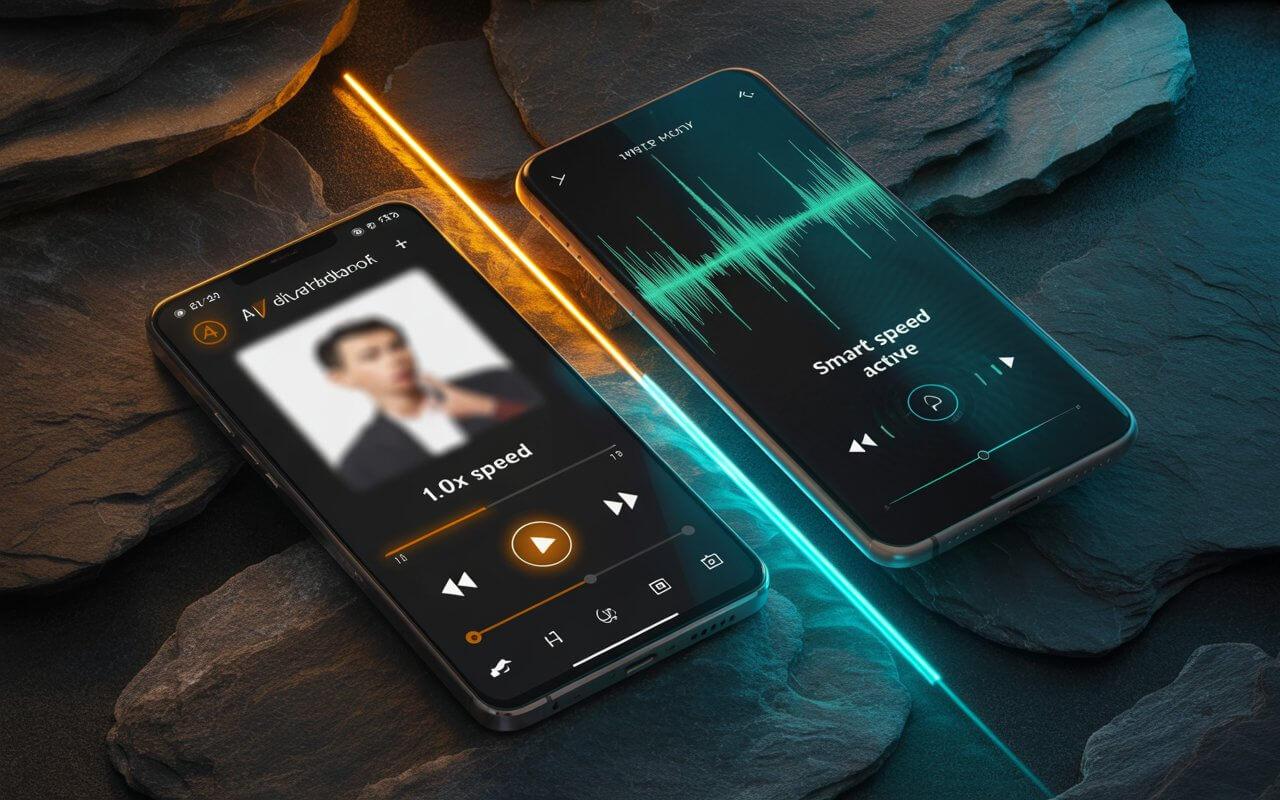 Comparison of Audible and Overcast interfaces
