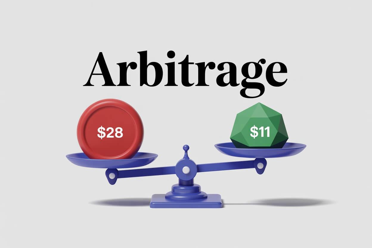 Chart comparing cash price vs credit price showing the savings gap